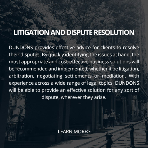 LITIGATION AND DISPUTE RESOLUTION
